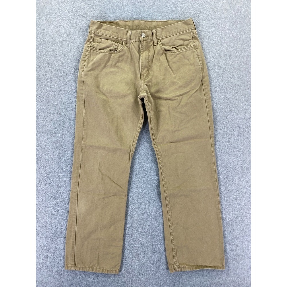 Levis 514 Jeans Mens 34x30 (Fits 31x27) Khaki Tan Straight Leg Casual Chino‎